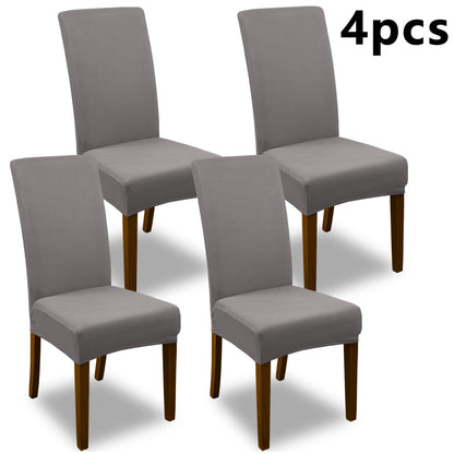Dining Chair Covers Set of 4 6 Stretch Jacquard Slipcovers, Elastic Chair Cover for Dining Room Kitchen Wedding Office Living Room, Washable Furniture Protector in 9 Colors