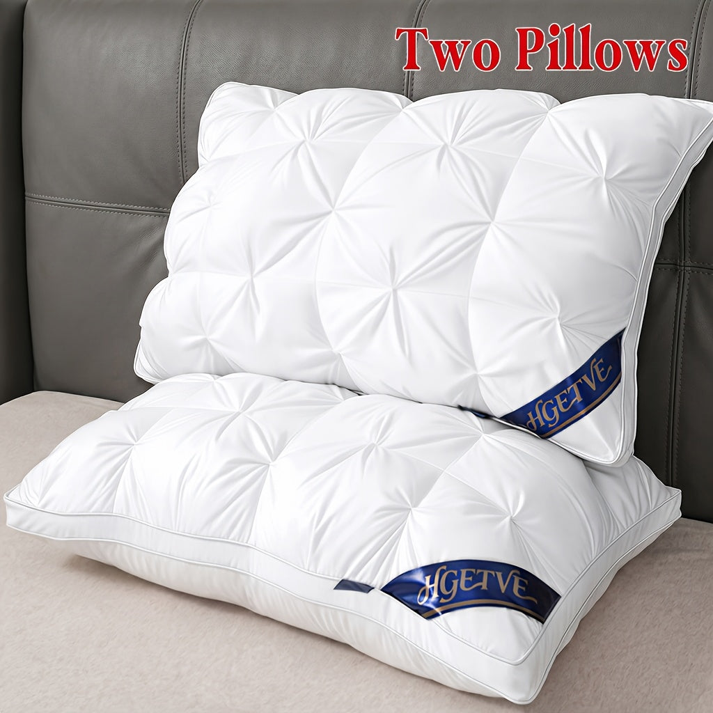 Bed Pillows for Sleeping Set of 2 - Luxury Hotel Quality Down Alternative Pillows, Cooling Breathable Neck Support Pillow for Side, Back & Stomach Sleepers, Soft Fluffy, Queen King Size, Multiple Colors