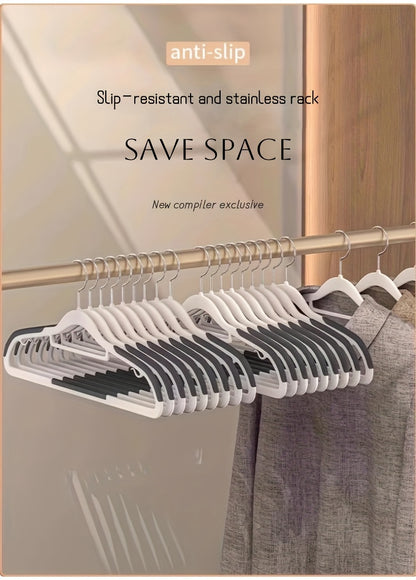 Non-Slip Clothes Hangers 30/20/10 Pack – Heavy Duty Plastic Hangers with 360° Rotating Hook, Space Saving Closet Organizer for Bedroom, Dorm & Bathroom