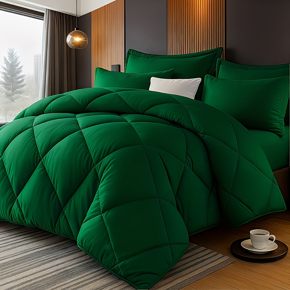 Bedding Comforter Set 30+ Colors All Season – Diamond Quilted Down Alternative Comforter with Pillowcases, Soft Lightweight Breathable Microfiber Fill, Twin Queen King, 2/3 Piece Bed Set for Bedroom Guest Room Dorm