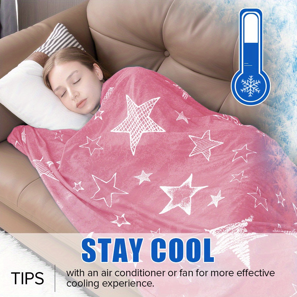 Cooling Blanket for Hot Sleepers Double Layer Cool Touch Summer Throw Lightweight Breathable Blanket for Bed Couch Sofa RV Travel Warm Nights Multiple Colors Sizes 50x70 60x90 90x90 108x90