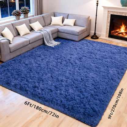 Machine Washable Shag Rug Super Soft Thick Plush Non-Slip Fluffy Carpet for Bedroom Living Room Study Dorm - 3x5 5x7 6x9 8x10 Ft - White Pink Gray Blue Green Black Home Decor Christmas Gift