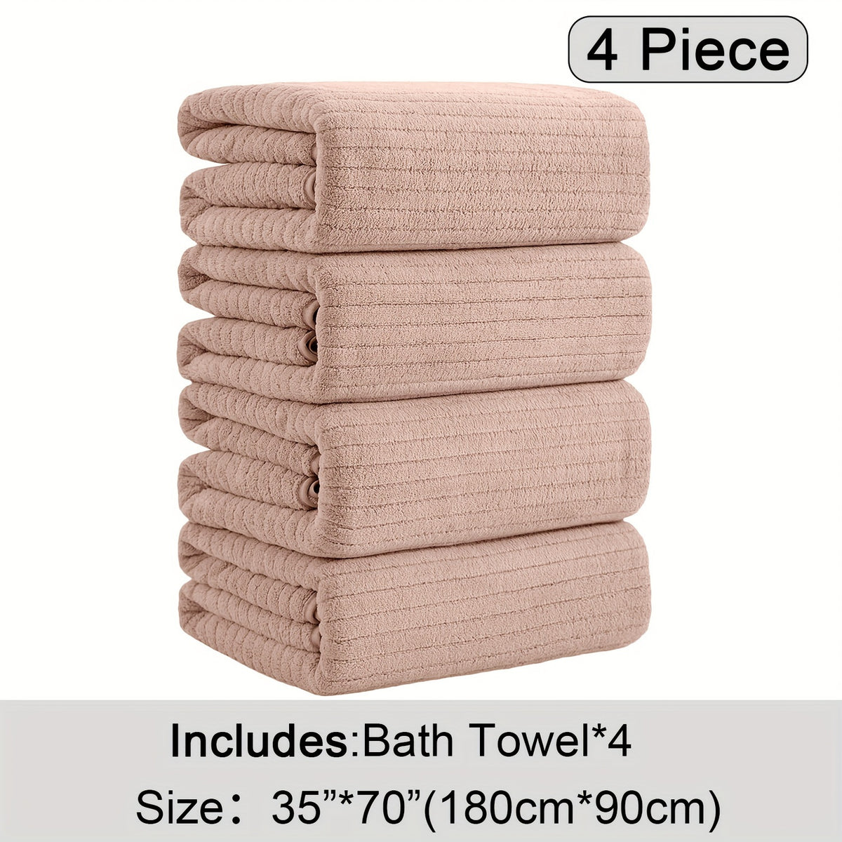 Oversized Bath Towels Set 4 Pack – 35"x70" Extra Large Microfiber Bath Sheets, Super Soft Absorbent Quick Dry Shower Towels for Bathroom, Hotel, Family, 13 Colors Available