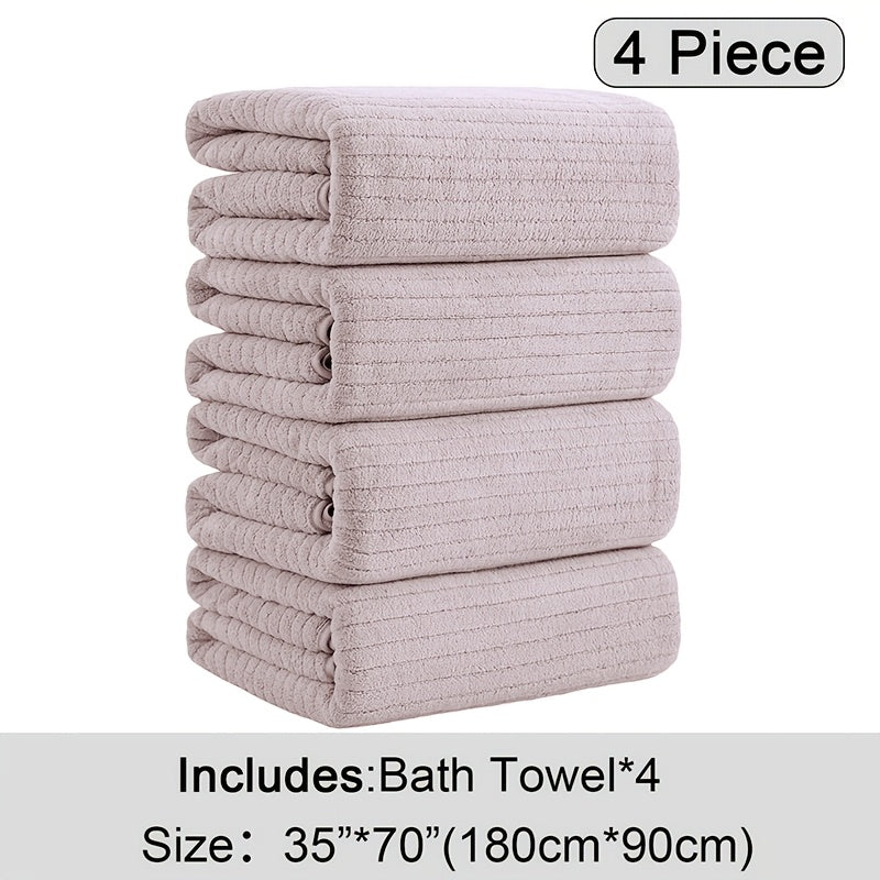 Oversized Bath Towels Set 4 Pack – 35"x70" Extra Large Microfiber Bath Sheets, Super Soft Absorbent Quick Dry Shower Towels for Bathroom, Hotel, Family, 13 Colors Available