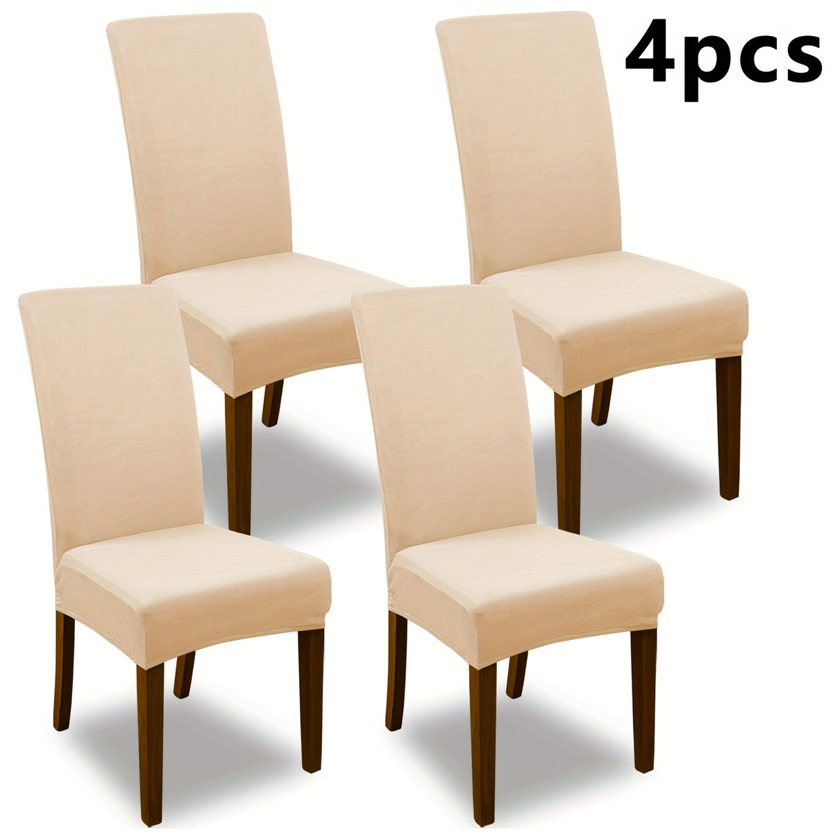 Dining Chair Covers Set of 4 6 Stretch Jacquard Slipcovers, Elastic Chair Cover for Dining Room Kitchen Wedding Office Living Room, Washable Furniture Protector in 9 Colors