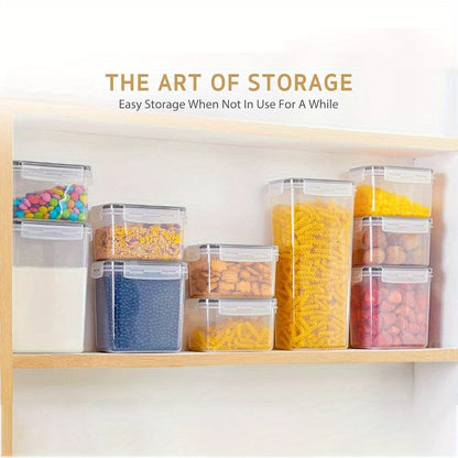Airtight Food Storage Containers Set with Flip-Top Lids, Labels & Marker – BPA-Free Plastic Kitchen Pantry Organizer for Meal Prep, Travel & Outdoor Picnics (6 to 42 Jars + Lids)