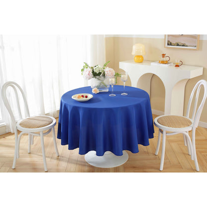 Round Tablecloth 10 Pack Wrinkle-Resistant Polyester Fabric Table Cover for Wedding Party Banquet Restaurant Home, Washable Reusable Round Table Cloth 60 70 90 108 120 Inch Multiple Colors