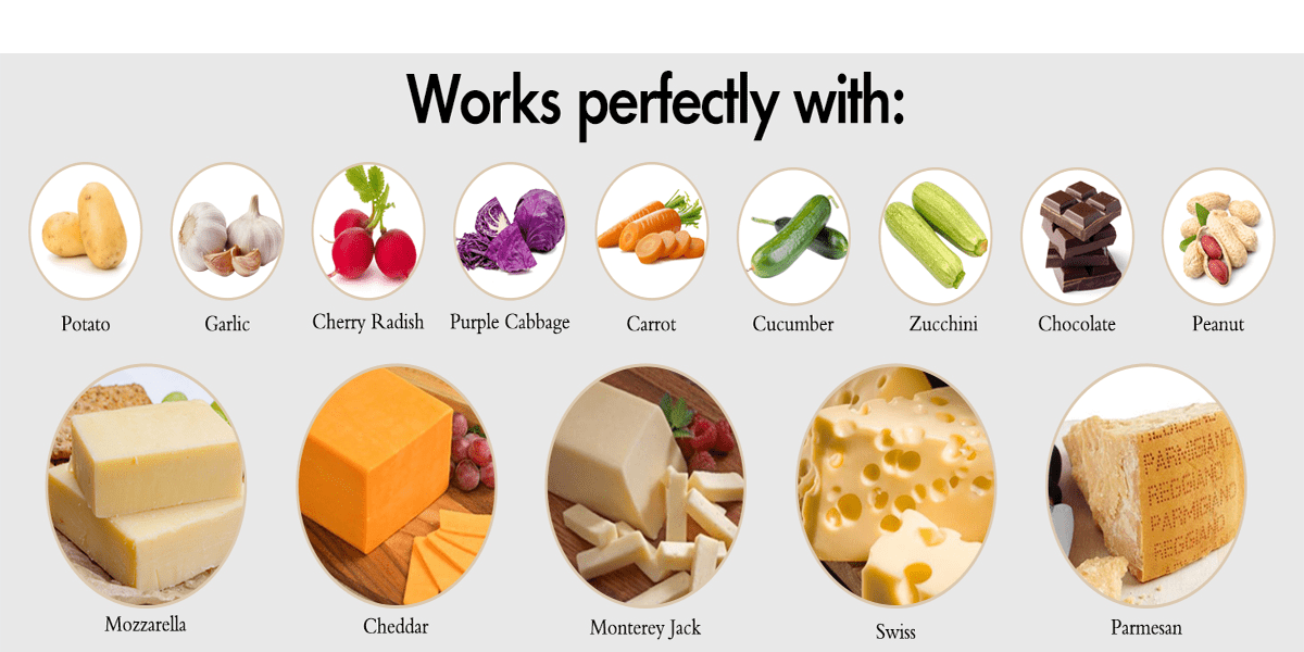 Suction Base Rotary Cheese Grater Hand Crank 3 Stainless Steel Blades BPA Free Touch-Free Shredder for Cheese Vegetables Nuts with Cleaning Brush Multi Color