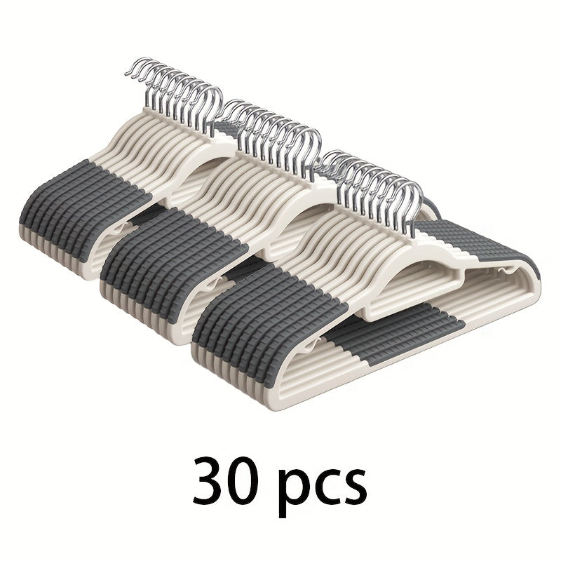Non-Slip Clothes Hangers 30/20/10 Pack – Heavy Duty Plastic Hangers with 360° Rotating Hook, Space Saving Closet Organizer for Bedroom, Dorm & Bathroom