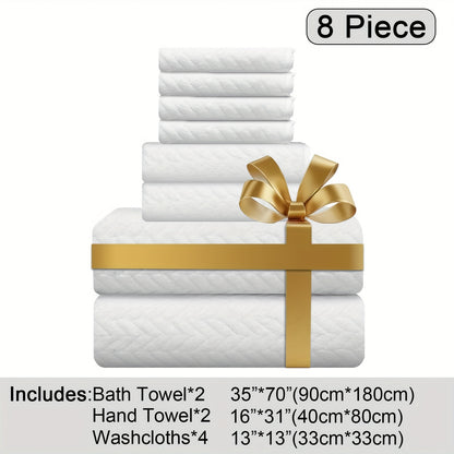 Oversized Bath Towel Set Microfiber XL – Super Absorbent Quick Dry Extra Large Bath Sheets for Family & Hotel, Soft Plush Shower Towels, 4-Piece & 8-Piece Sets, Multiple Colors & Patterns