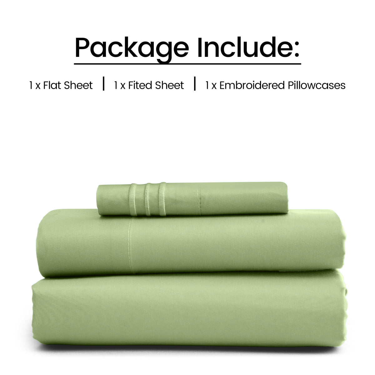 1800 Series Bed Sheets Set 4 Pieces – Brushed Microfiber Deep Pocket Sheet Set with Pillowcases, Cooling & Breathable Bedding for All Seasons, Fade Resistant, Fits Mattresses Up to 16 Inches