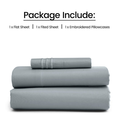 1800 Series Bed Sheets Set 4 Pieces – Brushed Microfiber Deep Pocket Sheet Set with Pillowcases, Cooling & Breathable Bedding for All Seasons, Fade Resistant, Fits Mattresses Up to 16 Inches