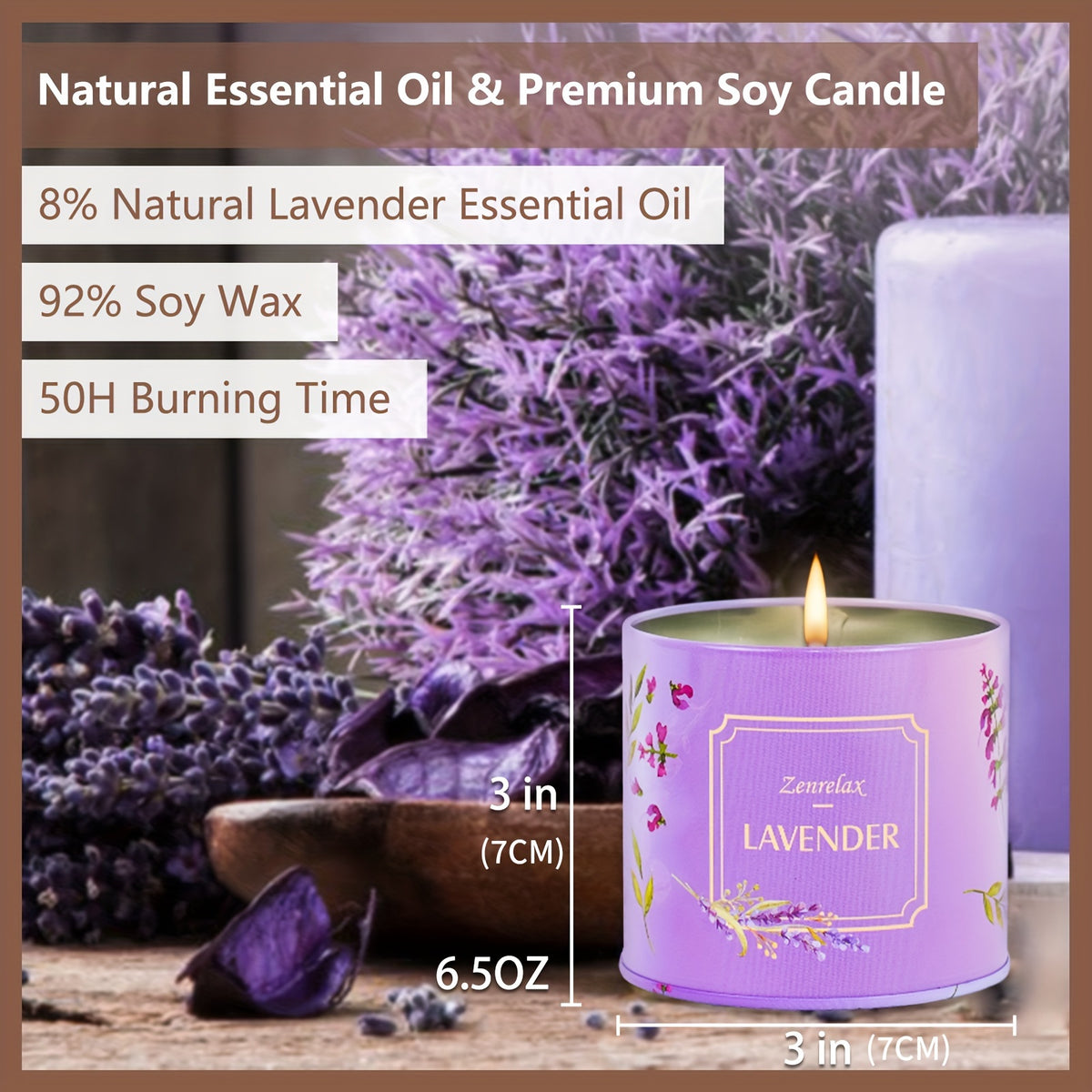 Scented Candle Set for Women 30oz – Rose Sandalwood Cinnamon Apple Lavender Soy Wax Candles in Metal Jar, Aromatherapy Home Decor Gift for Birthday Christmas Valentine’s Day Mother’s Day, Long Burn Time