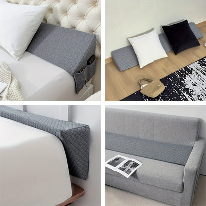 Bed Gap Filler Mattress Wedge Pillow for Headboard - Close 0-7" Gap Between Mattress and Wall, Bed Wedge Backrest Support Pillow Twin Full Queen King 8 Colors