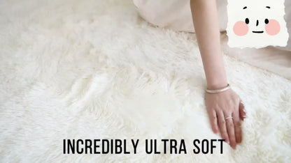 Luxury Plush Area Rug 8x10 Feet Ultra-Soft 1.7 Inch High Pile Fluffy Carpet Non-Slip for Living Room, Bedroom, Study Room & Dorm – Fuzzy Furry Modern Shag Rug for Home Decor