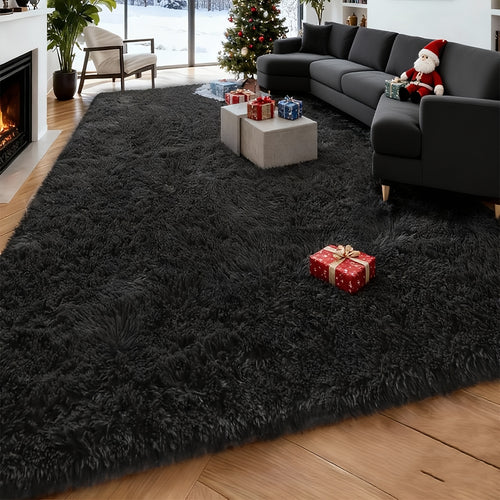 Machine Washable Shag Rug Super Soft Thick Plush Non-Slip Fluffy Carpet for Bedroom Living Room Study Dorm - 3x5 5x7 6x9 8x10 Ft - White Pink Gray Blue Green Black Home Decor Christmas Gift