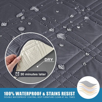 Waterproof Recliner Chair Cover Non-Slip with Pocket & Pet Scratch Protection – Washable Sofa Slipcover Furniture Protector for Living Room, Bedroom, Multi-Color Options