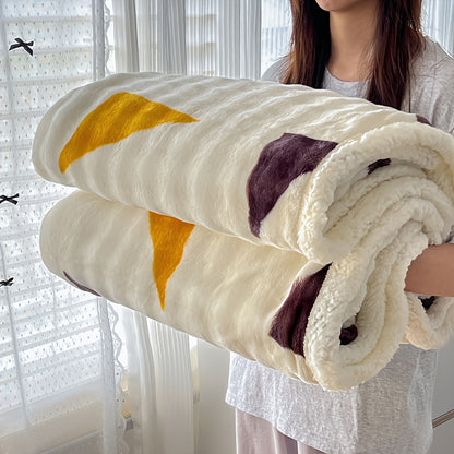 Checkered Pattern Throw Blanket Soft Cozy Fleece Blanket for Bed Sofa Multiple Sizes & Colors Lightweight Warm Blanket for Bedroom Dorm Living Room Home Decor Gift