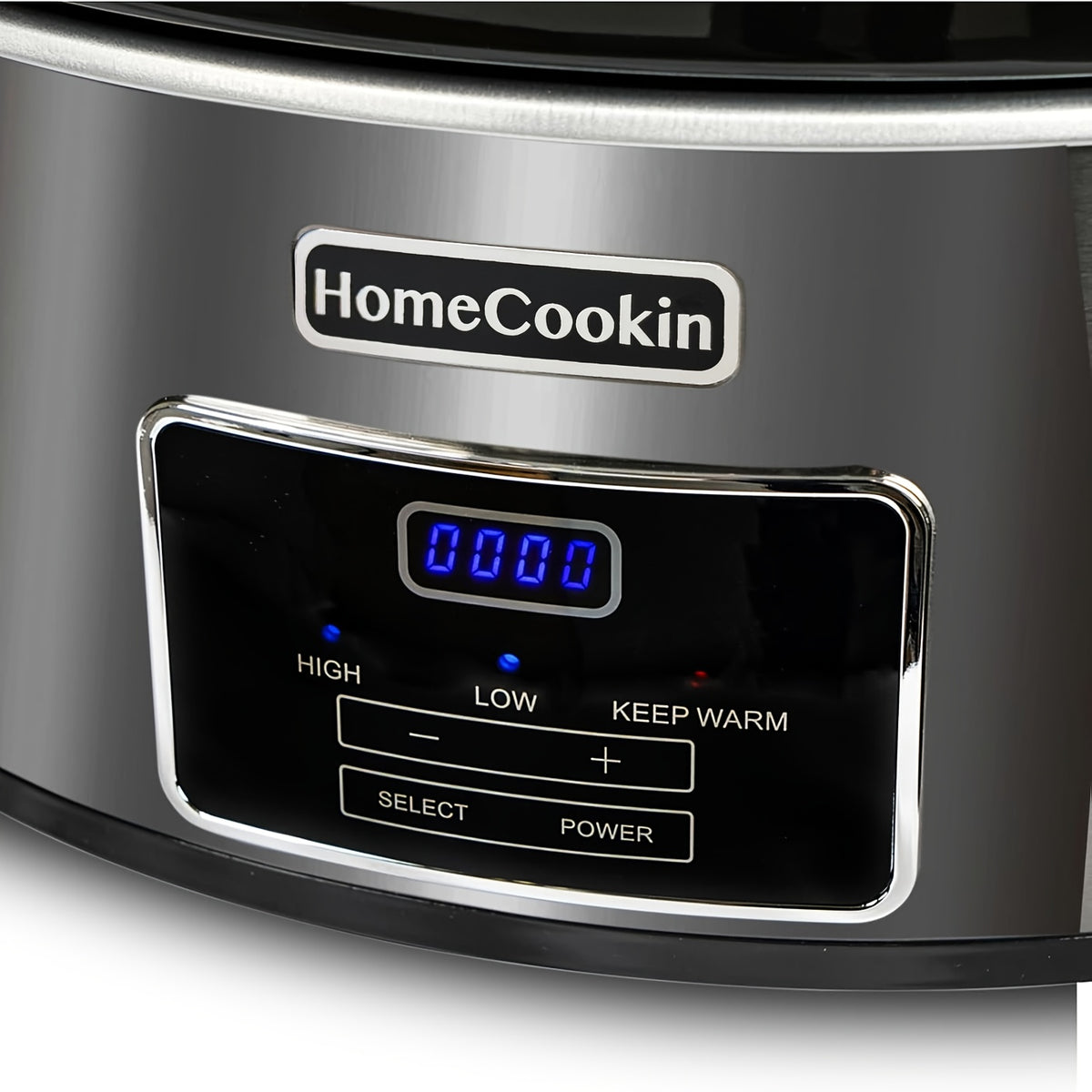 Slow Cooker Digital Programmable 6 or 7 Quart with Non-Stick Ceramic Bowl, Countdown Timer & Keep Warm Function for Family Meals, Soups, Stews & Holiday Cooking – Stainless Steel or Black