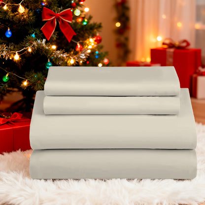 Bed Sheets Set Extra Deep Pocket 500 Thread Count, 3/4 Piece 18 Inch Deep Pocket Fitted Sheet Soft Brushed Microfiber Hotel Luxury Bedding, Wrinkle Free Breathable Bed Sheet Twin Full Queen King