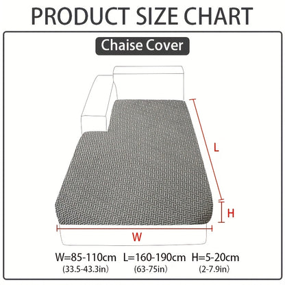 Stretch Jacquard Sofa Cover Non-Slip Elastic Furniture Protector for 1 2 3 4 Seater & L-Shaped Sectional Sofa – Wear-Resistant Polyester Slipcover, Machine Washable, Living Room Bedroom, 5 Colors