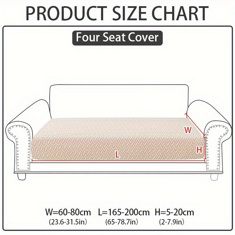 Stretch Jacquard Sofa Cover Non-Slip Elastic Furniture Protector for 1 2 3 4 Seater & L-Shaped Sectional Sofa – Wear-Resistant Polyester Slipcover, Machine Washable, Living Room Bedroom, 5 Colors