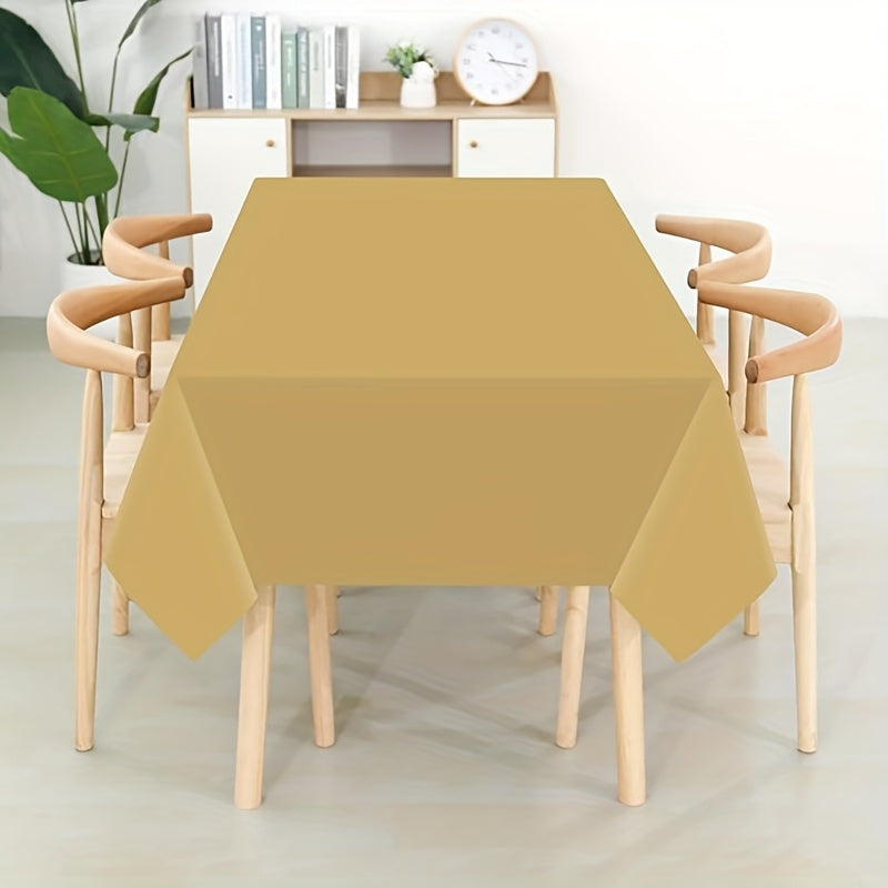 Disposable Plastic Tablecloths 6 Pack 54"x72" – Vibrant Solid Color Table Covers for Parties, Weddings, Birthdays, Christmas & Buffets, Indoor Outdoor Use, Durable Machine-Made