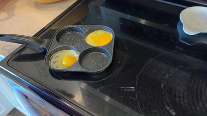 Nonstick Omelet Pan Small Frying Pan - Aluminum Egg Skillet with Heat-Resistant Wooden Handle, Easy Food Release Breakfast Pan for Eggs, Omelettes, Burgers & Pancakes, Easy to Clean Kitchen Cookware