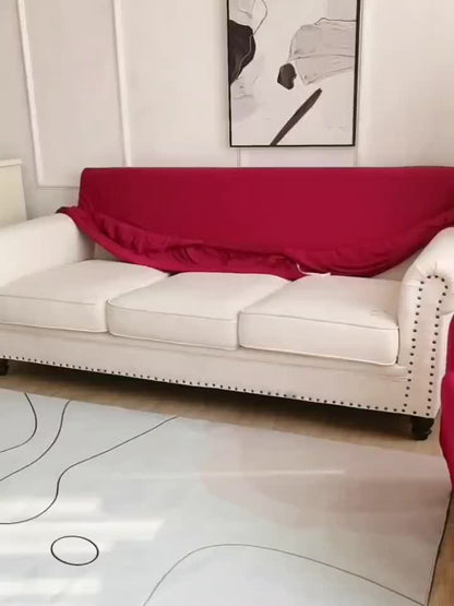 Sofa Cover Elastic Non-Slip Stretch Couch Slipcover for 1 2 3 4 Seater – Cat Scratch Resistant, Breathable Fabric, Fits Living Room, Bedroom & Office – Grey, Black, Red, Navy, Coffee