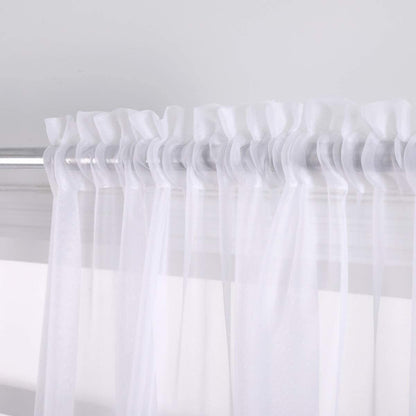 Sheer Curtains 2 Panels Rod Pocket Light Filtering Privacy Window Drapes for Living Room Bedroom Modern Home Decor 52x63 52x84 52x96 39x78 Inch