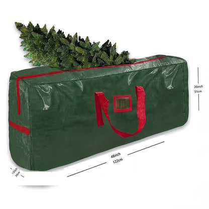 Christmas Tree Storage Bag PVC Extra Large – Fits Trees Up to 7.5 Feet, Durable Waterproof Material with Double Zippers & Strong Handles, Xmas Holiday Tree Organizer, Red