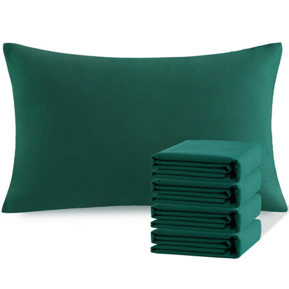 Pillowcases 4 Pack Queen Size Brushed Microfiber – Envelope Closure Soft Wrinkle-Free Fade-Resistant Solid Color Pillow Cases, 20x30 Inch, 32 Colors