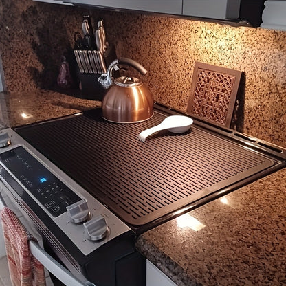 Silicone Stove Top Cover Mat 28x20 Inch Heat-Resistant Cooktop Protector 1/2pcs – Scratch-Resistant Glass Cooktop Guard & Dish Drying Mat for Gas Electric Stoves, Kitchen Counter Protector