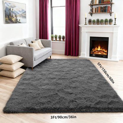 Machine Washable Shag Rug Super Soft Thick Plush Non-Slip Fluffy Carpet for Bedroom Living Room Study Dorm - 3x5 5x7 6x9 8x10 Ft - White Pink Gray Blue Green Black Home Decor Christmas Gift