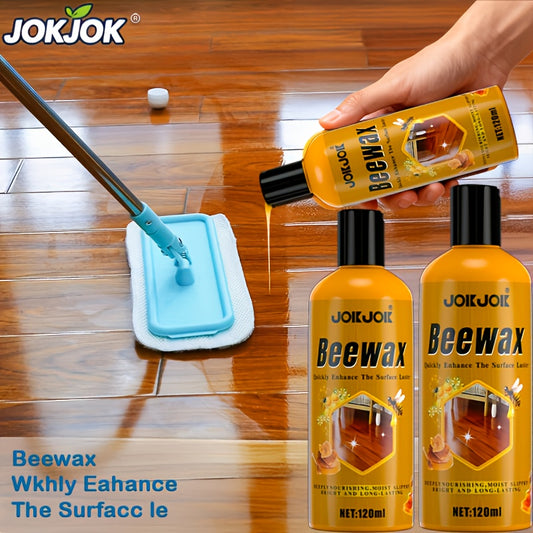 Natural Beeswax Wood Repair & Care Kit 3-Piece – Professional Grade Wood Furniture Restorer for Scratches Dryness Dullness, Moisturizes & Protects Solid Wood Floors Countertops Doors Windows