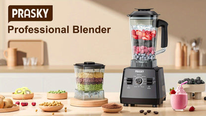 Countertop Blender 2400W 68oz Professional Food Processor, 25000RPM Powerful Smoothie Blender for Kitchen with 2 Containers, Ice Crushing Milkshake Juice Sorbet Grinder Combo in 7 Colors
