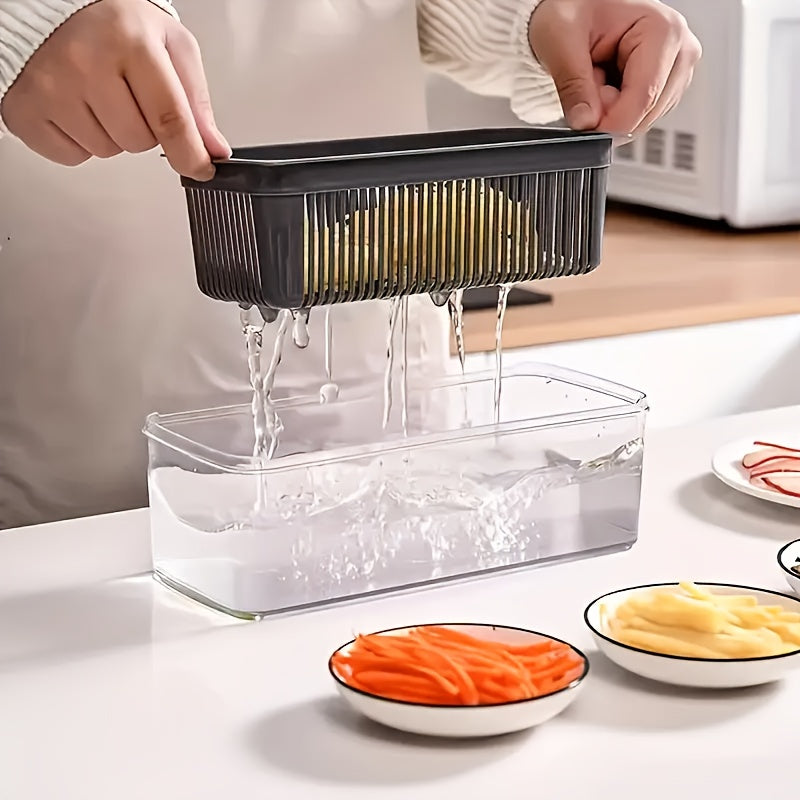 Vegetable Chopper 22-in-1 Pro - Multifunctional Food Dicer Slicer with 14 Blades, Drain Basket & Storage Container, Kitchen Mandoline Cutter for Onion Salad Fruit