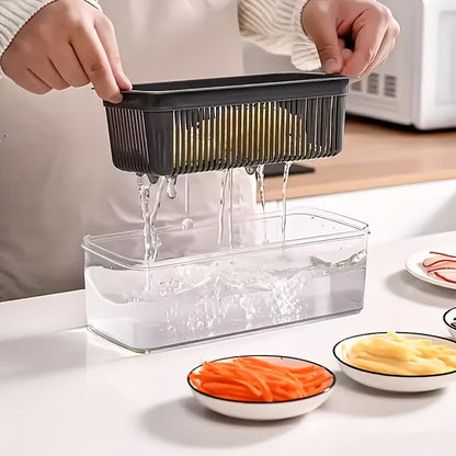 Vegetable Chopper 22-in-1 Pro - Multifunctional Food Dicer Slicer with 14 Blades, Drain Basket & Storage Container, Kitchen Mandoline Cutter for Onion Salad Fruit