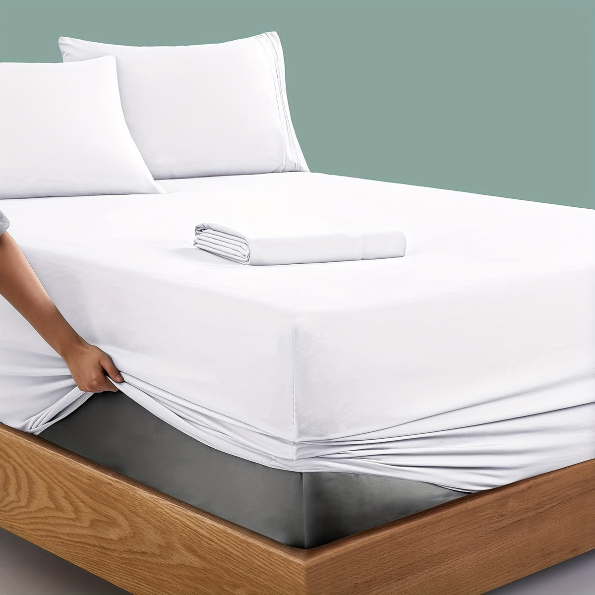 Deep Pocket Bed Sheets Set 4 Piece Hotel Luxury 2000 Thread Count Microfiber Fitted Sheet Twin Full Queen King Up to 20 Inch – 8 Colors Soft Breathable Wrinkle Resistant Bedding