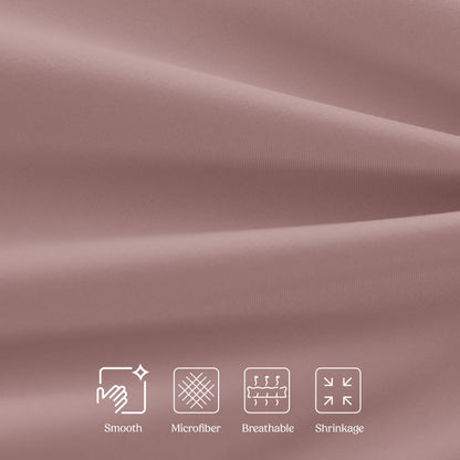 Soft Microfiber Bed Sheet Set 4-Piece 1800 Series 16 Inch Deep Pocket Hotel Luxury Cooling Sheets with Embroidered Pillowcases, Fade & Shrink Resistant, Twin to Cal King, 20 Colors