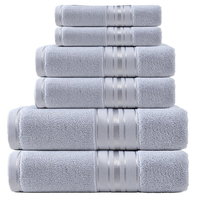 100% Cotton Towel Set 6 Piece – Super Soft Absorbent Bath Hand Washcloth Towels for Bathroom Spa Hotel, Rapid Drying Gentle on Skin, 9 Colors