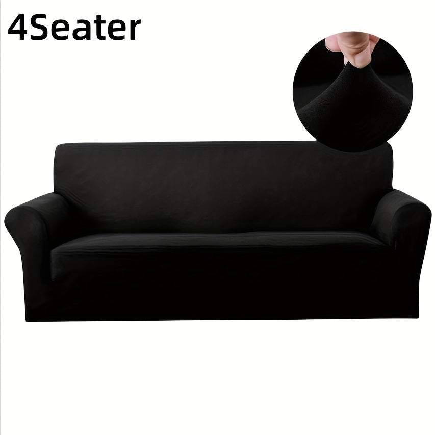 Sofa Cover Elastic Non-Slip Stretch Couch Slipcover for 1 2 3 4 Seater – Cat Scratch Resistant, Breathable Fabric, Fits Living Room, Bedroom & Office – Grey, Black, Red, Navy, Coffee