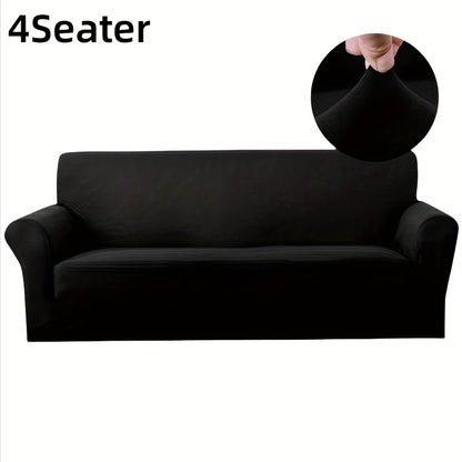 Sofa Cover Elastic Non-Slip Stretch Couch Slipcover for 1 2 3 4 Seater – Cat Scratch Resistant, Breathable Fabric, Fits Living Room, Bedroom & Office – Grey, Black, Red, Navy, Coffee