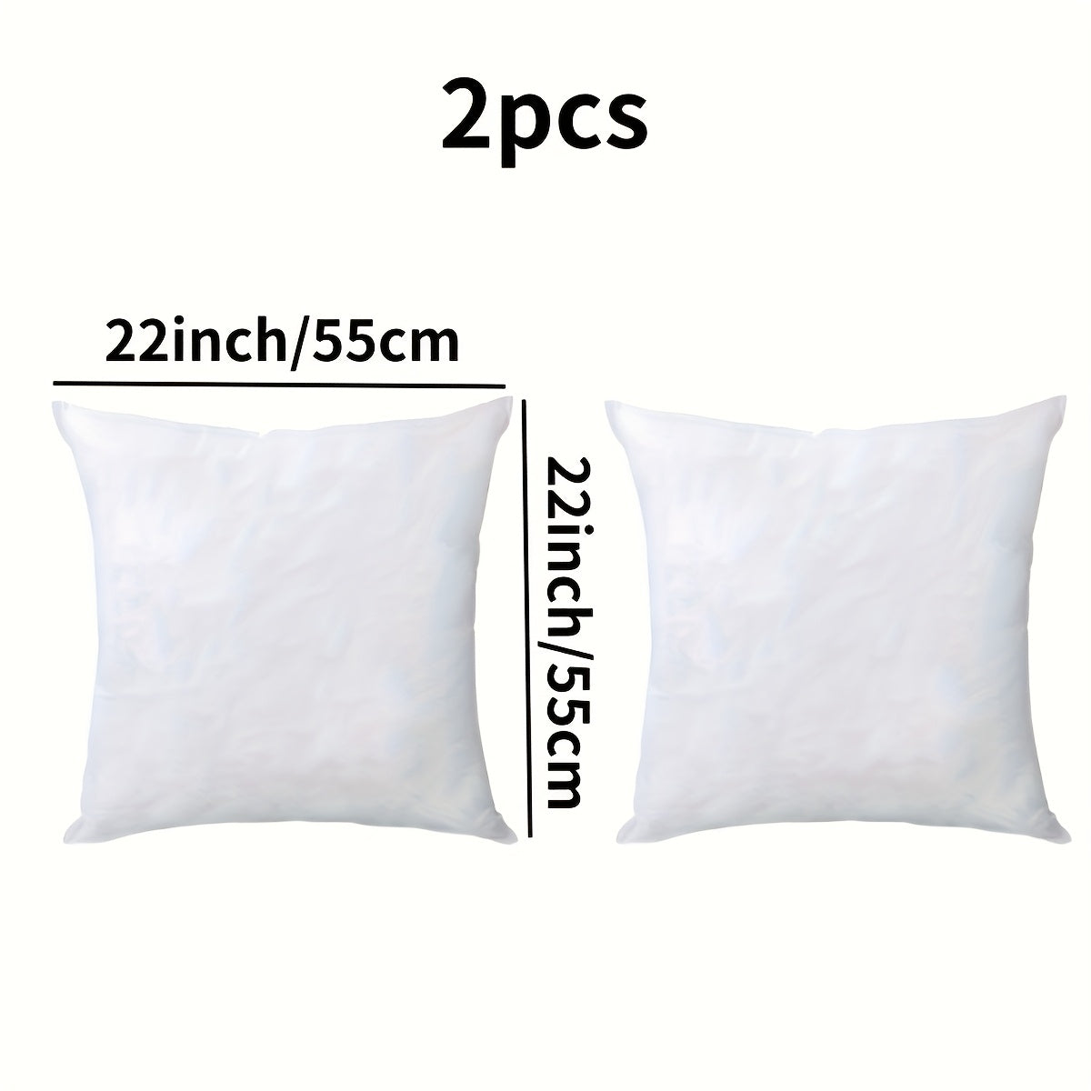 Throw Pillow Inserts Square Filled Cushion Cores 1/2/4 Pack, Soft Pillow Fillers for Living Room Bedroom Sofa Couch Office Home Decoration, 18x18 20x20 22x22 Inch