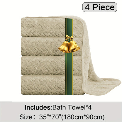 Oversized Bath Towel Set Microfiber XL – Super Absorbent Quick Dry Extra Large Bath Sheets for Family & Hotel, Soft Plush Shower Towels, 4-Piece & 8-Piece Sets, Multiple Colors & Patterns