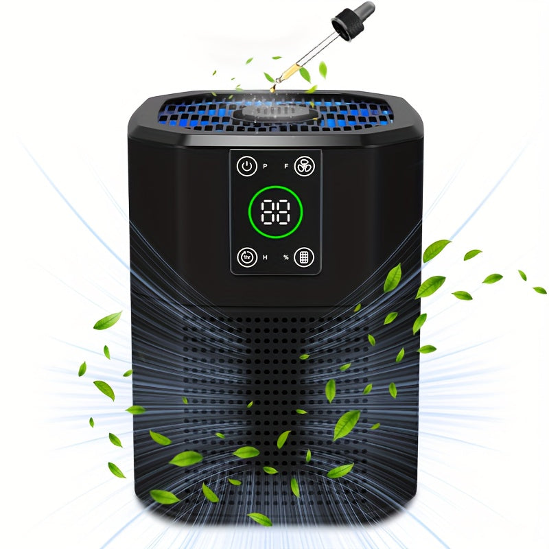 Air Purifier for Home | ULPA Filter for Pets, Dust, Odor & Smoke | Quiet Sleep Mode Desktop Air Cleaner for Bedroom, Office & Living Room | White & Black