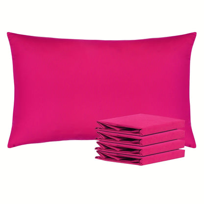 Pillowcases 4 Pack Queen Size Brushed Microfiber – Envelope Closure Soft Wrinkle-Free Fade-Resistant Solid Color Pillow Cases, 20x30 Inch, 32 Colors