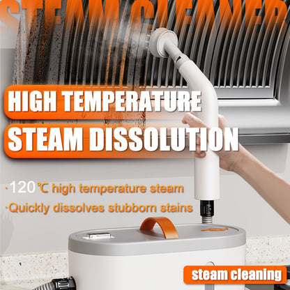 Handheld Steam Cleaner, 4.4 Bar High-Pressure Fast Heating with 6 Multifunctional Nozzles, 47oz Large Capacity, Dual Safety Protection, Portable Steam Mop for Kitchen Bathroom Floor Sofa Car & Appliances
