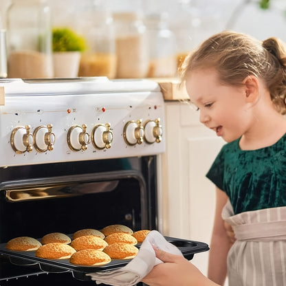 Non-Stick Bakeware Set with Cooling Rack – Round & Square Cake Pan, Bread Pan, Muffin Pan & Roasting Pan, Dishwasher Safe Oven-Safe Baking Pan Set for Home Baking