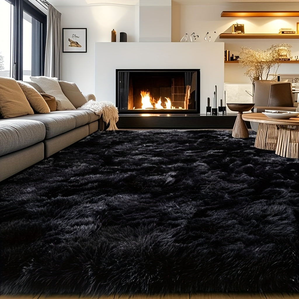 Large Area Rug 8x10 Feet Fluffy Shag Rug for Living Room Bedroom Non-Slip Soft Plush Fuzzy Carpet Modern Furry Floor Rug Home Decor